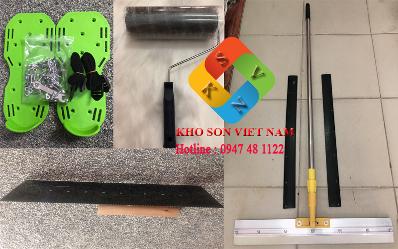 Dụng cụ thi công sơn epoxy tự san phẳng
